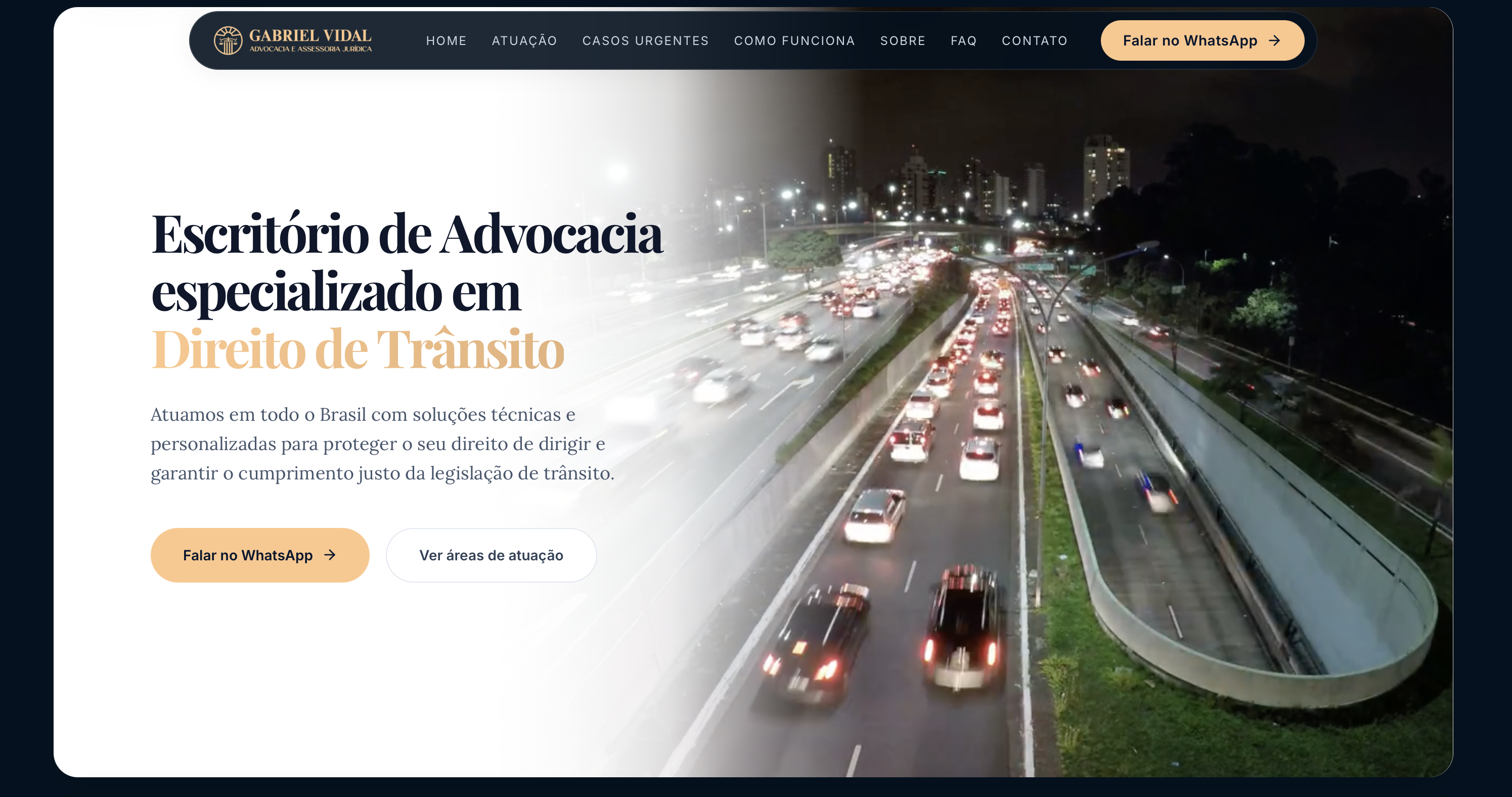 Gabriel Vidal Advocacia — Site completo