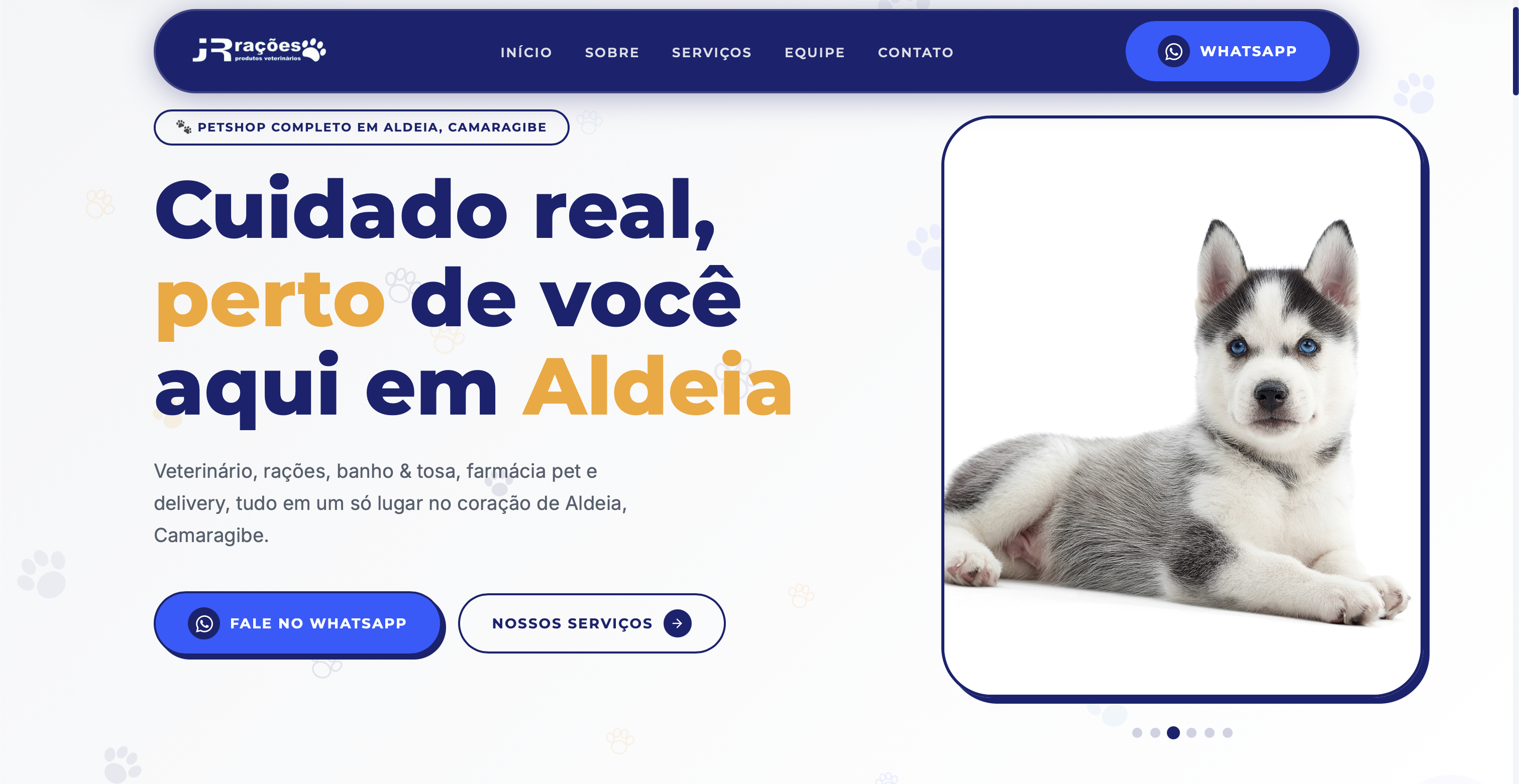 JR Rações — Destaque do site