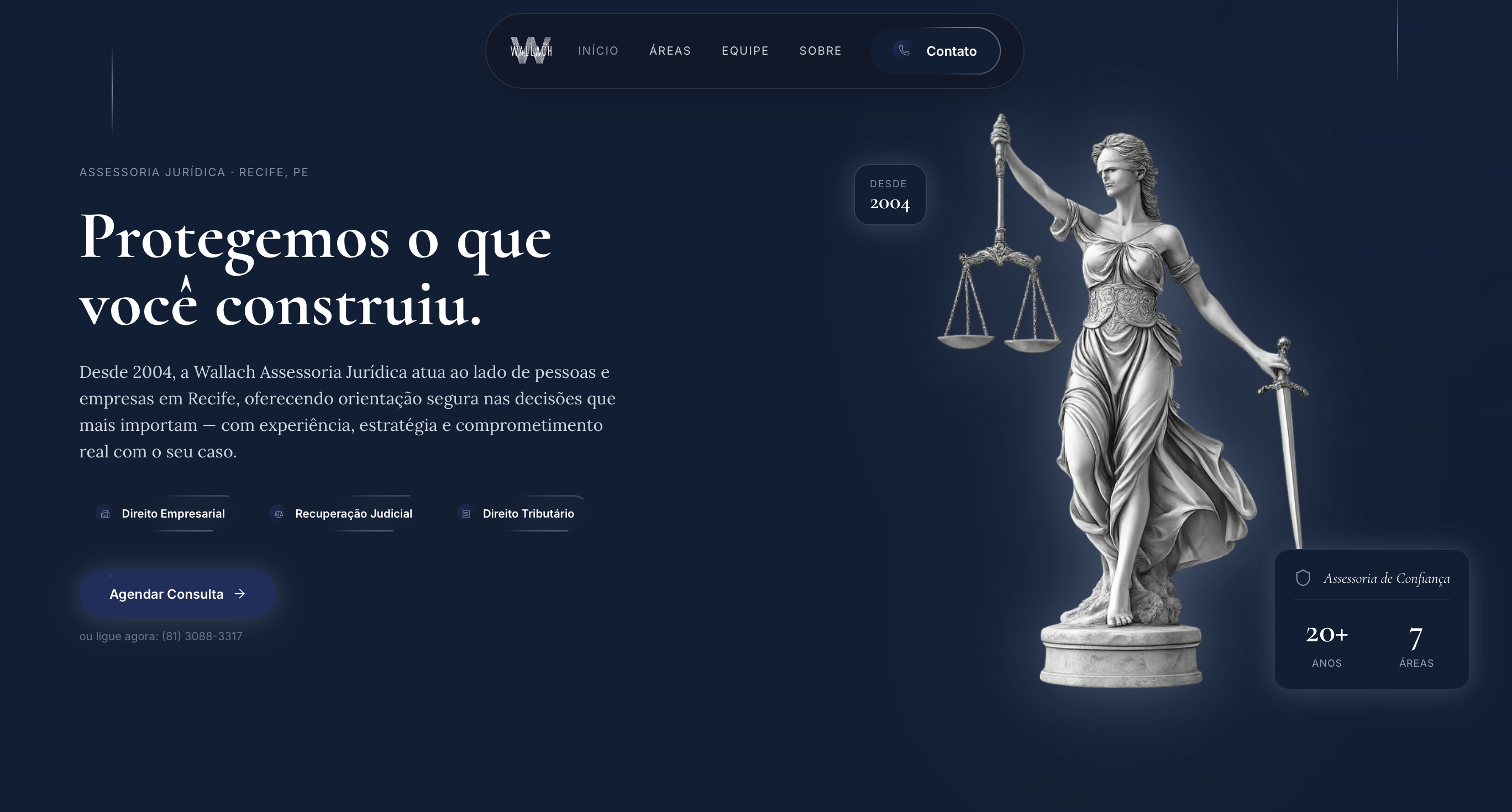 Wallach Assessoria Jurídica — Site completo