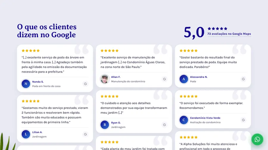 Alpha Soluções: O que os clientes dizem no Google