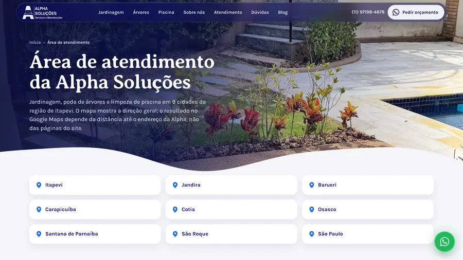 Alpha Soluções: Área de atendimento da Alpha Soluções