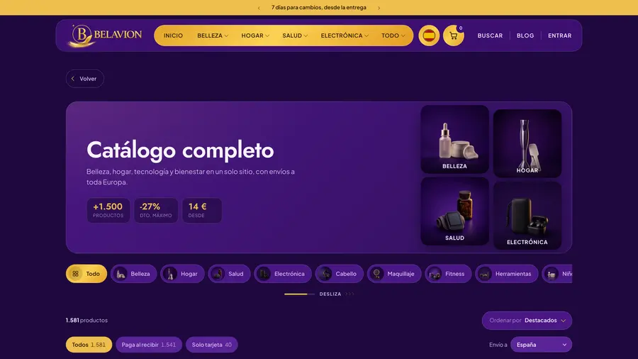 Belavion: Catálogo completo