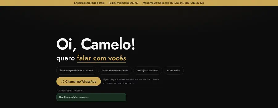 Camelo Distribuidora: Oi, Camelo!