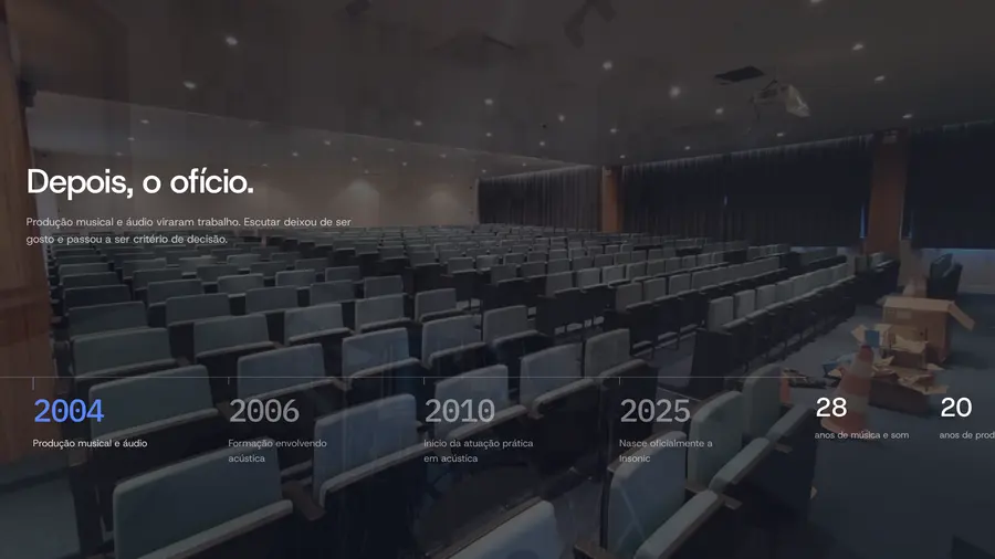 Insonic Acústica: A Insonic nasceu em 2025. O conhecimento por