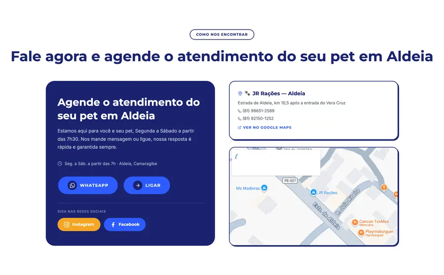 JR Rações: Fale agora e agende o atendimento do seu pet