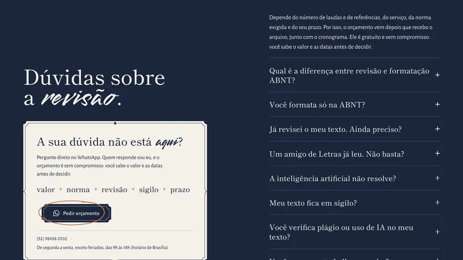 Nexo & Traço: Dúvidas sobre a revisão.