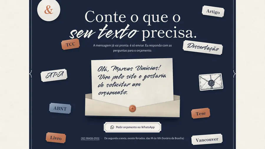 Nexo & Traço: Conte o que o seu texto precisa.