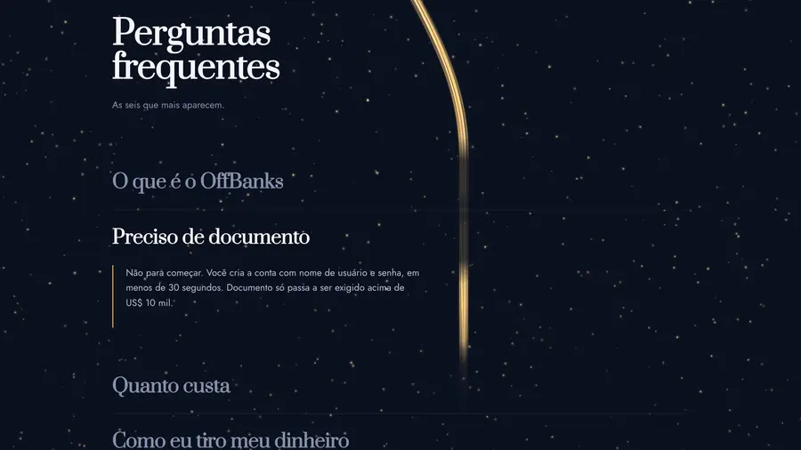 OffBanks: Perguntas frequentes
